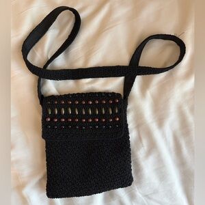Black Beaded Women's Bag